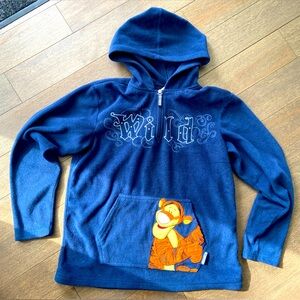 Vintage 1990’s Disney tigger‎ quarter zip fleece hoodie size small